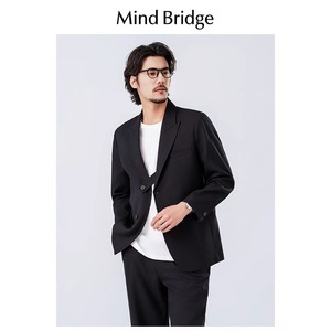 Mind Bridge春秋款斜纹肌理休闲西装男高级感痞帅小西服单西外套