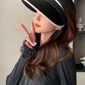 生哥家 女士双面冰丝遮脸大帽檐户外骑车空顶遮阳帽 别花冤枉钱