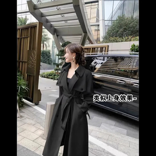 生哥家 断码！撤柜单！女士英伦风中长款百搭双排扣风衣