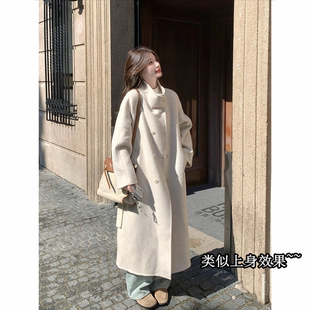 捡漏到1k 长款 撤柜 高克重羊毛女式 立领双排扣大衣 高货 生哥家