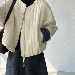 生哥家 设计师订单！高版本！女士百搭显瘦圆领棉衣棉服外套