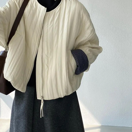 生哥家 设计师订单！高版本！女士百搭显瘦圆领棉衣棉服外套