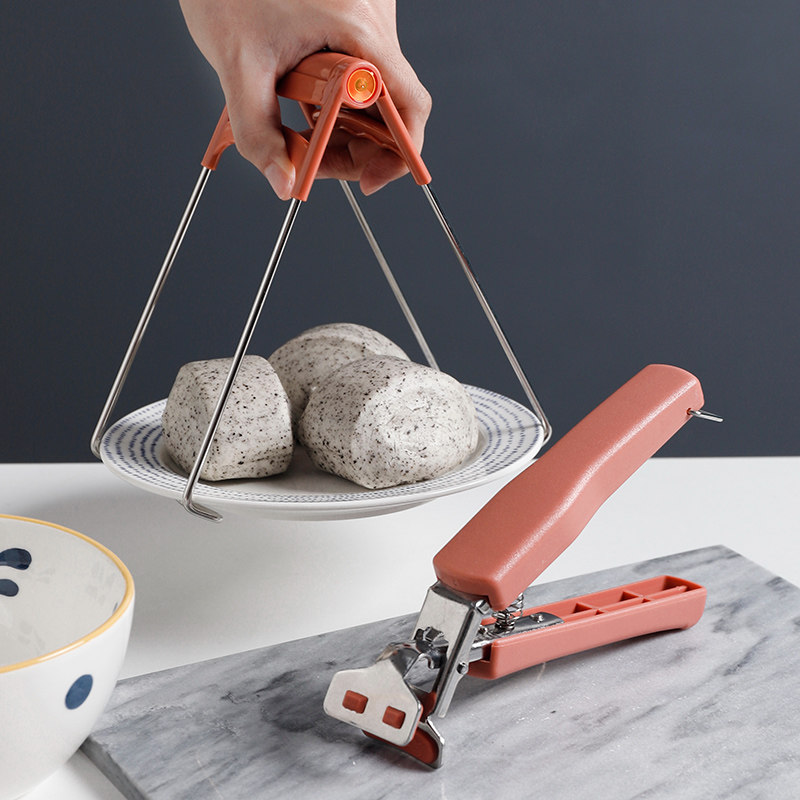 厨房不锈钢黑科技防烫夹起盘夹子蒸架防滑碗夹家用烤箱提盘取盘器