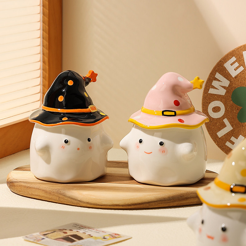 幽灵马克杯生日礼物艺术陶瓷杯网红可爱水杯稀奇古怪家用情侣杯子