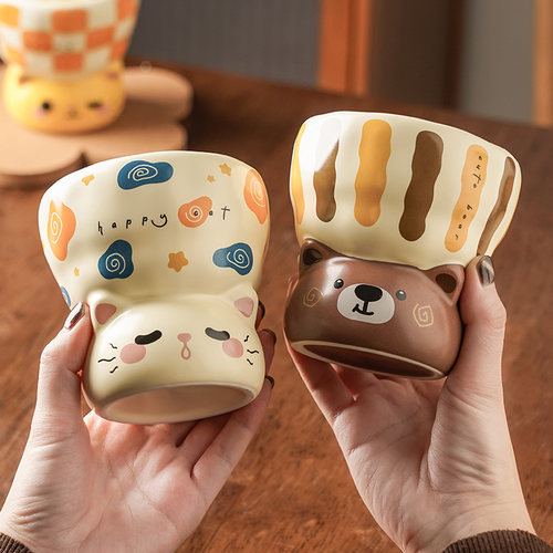 陶瓷手握杯特别好看的马克杯小众