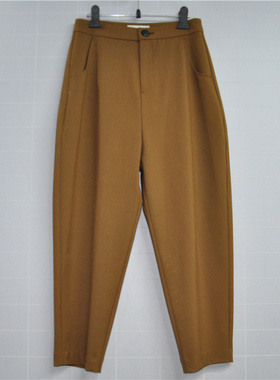 鸿思格HSG210322舒适百搭休闲裤2021春季纯色胯裆裤宽松时尚女裤