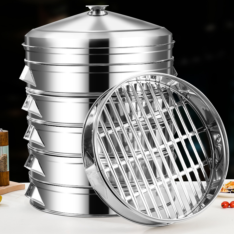 不锈钢蒸笼炒锅蒸屉架农村柴火灶蒸格商用家用蒸锅笼屉蒸包子馒头