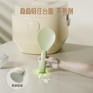 吸盘小熊饭勺家用可立式 新款 不沾米饭勺子电饭煲耐高温盛饭勺批发