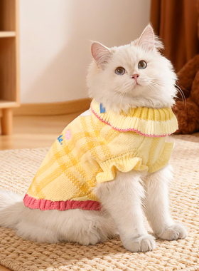 猫咪衣服冬季保暖防掉毛布偶德文猫猫过冬防着凉狗狗宠物毛衣冬天