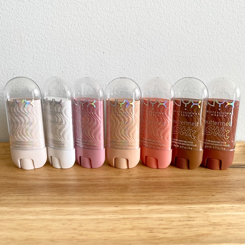 现货美国NYX黄油腮红高光棒Buttermelt Glaze Stix白女元气高光膏