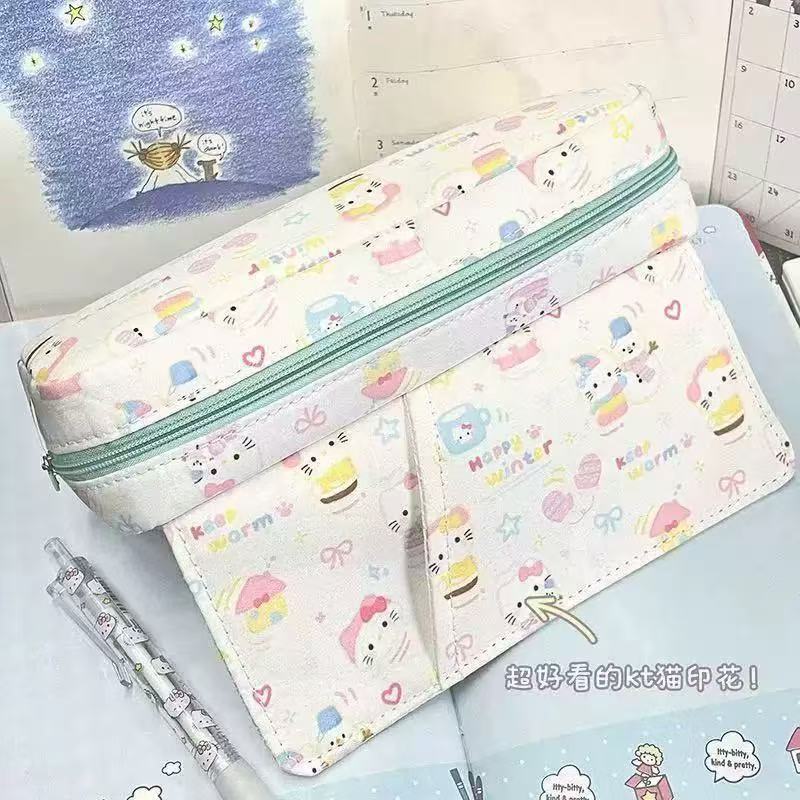 kitty翻盖笔袋ins日系可爱女学生