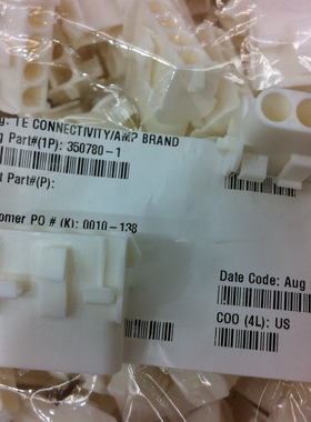 350780-1 泰科/安普 TE/AMP 4P连接器外壳 护套 进口原装正品