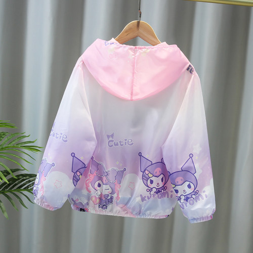 女童防晒衣夏季新款女孩夏天渐变防晒服外套夏款大儿童轻薄皮肤衣