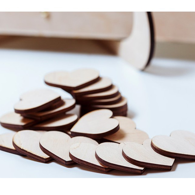 手工diy木片手绘涂鸦材料饰品桃心木板婚礼爱心木片签到婚庆许愿