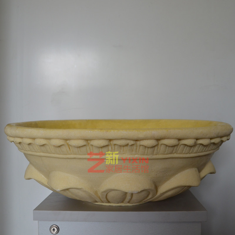 砂岩花钵 园林景观雕塑装饰花盆 厂家直销批发花盆 艺术砂岩雕塑