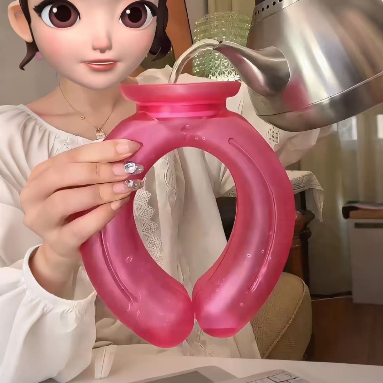 U型颈椎热水袋加厚防爆