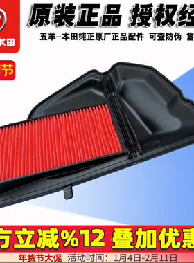 五羊本田F125空滤器滤芯裂刃NS125RX空气滤芯LD125滤清器原装配件