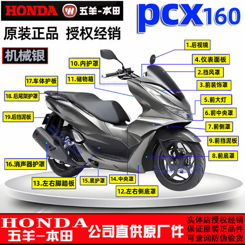 五羊本田PCX160全车外壳本田新大洲150T-2侧罩前面板前瓦挡风罩