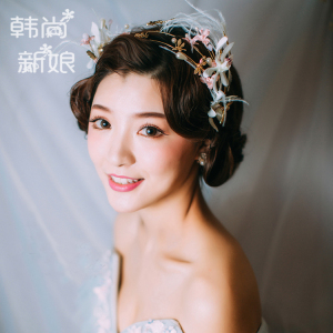 韩式公主新娘发饰羽毛花朵发箍可爱头花结婚旅游拍照头饰礼服配饰