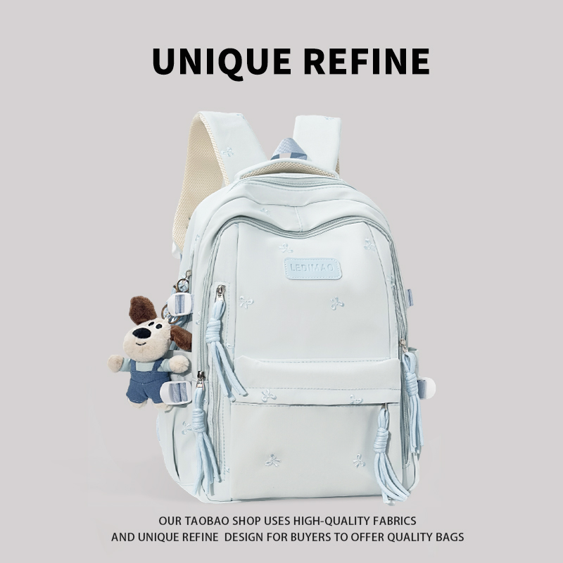 1016#新品 双肩包少女可爱高颜值大容量背包初中高中生学院风书包