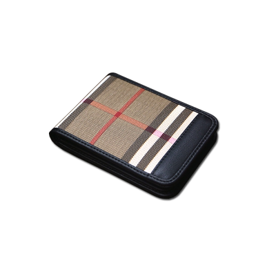 pusuze格纹包边卡夹驾驶证皮套