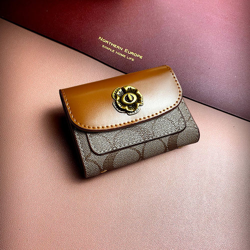 山茶花复古皮男女士黑色搭扣印花