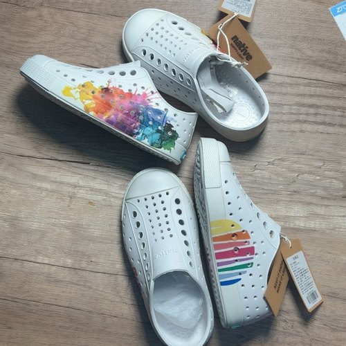 native夏季休闲男童耐脏洞洞鞋