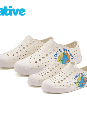 native Jefferson 洞洞鞋小王子联名亲子款透气软底沙滩包头凉鞋