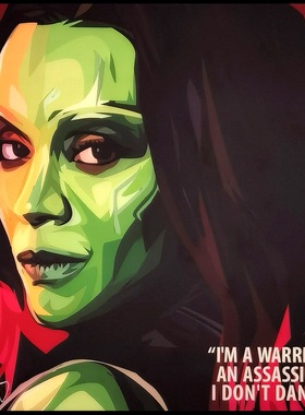 漫威银河护卫队卡姐卡魔拉Gamora 泰国Famous Pop波普艺术挂画