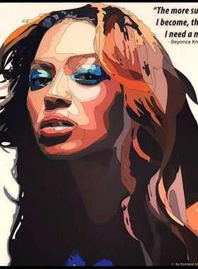 Queen Bey碧昂丝诺斯Beyonce Knowles泰国Famous Pop波普艺术挂画