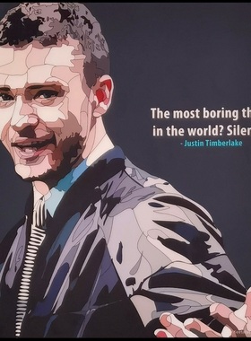 JT贾斯丁汀布莱克Justin Timberlake泰国keetatat波普艺术挂画