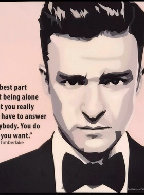JT贾斯汀.丁布莱克JustinTimberlake贾老板泰国波普艺术挂画