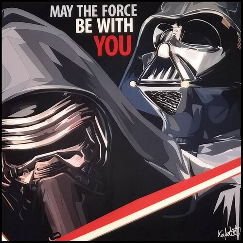 黑武士DarthVader和凯洛.伦挂画