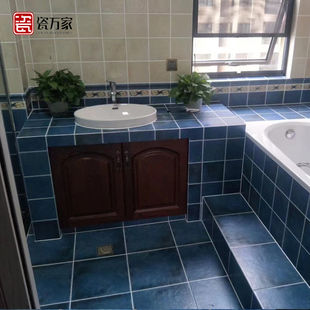 美式乡村复古圆角砖333x333客厅餐厅仿古地砖阳台防滑地砖田园风