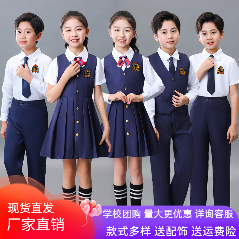 中小学生朗诵演出服诗歌演讲比赛主持人礼服儿童大合唱团表演服装
