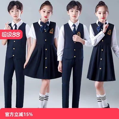 元旦儿童合唱演出服中小学生大合唱团男女童诗歌朗诵比赛表演服装