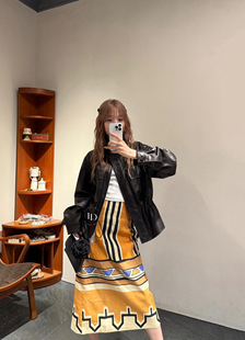 百搭宽松显瘦高级感休闲皮衣外套 时尚 非实价高端定制2026春季 新款