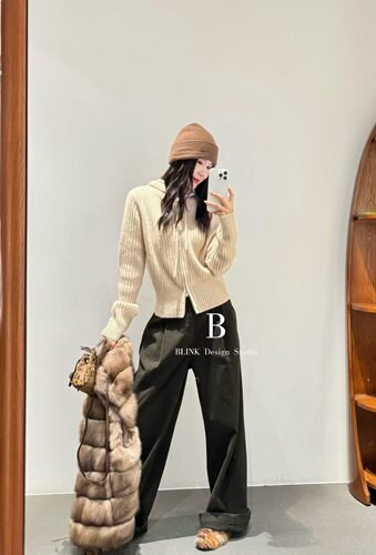 非实价2026冬季新款时尚气质高品质宽松百搭休闲显瘦连帽毛衣女