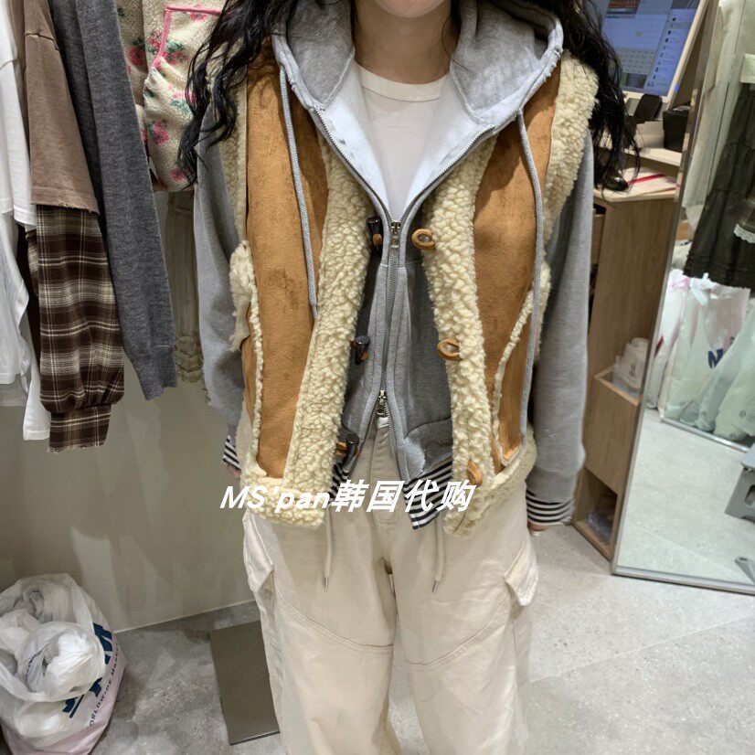 直邮 韩国东大门代购女装2025秋冬新款时尚百搭两面可穿马甲外套