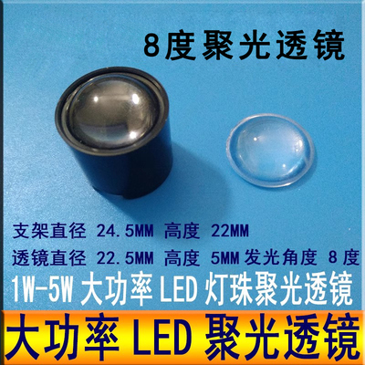 LED灯1W3W聚光凸透镜DIY小灯罩