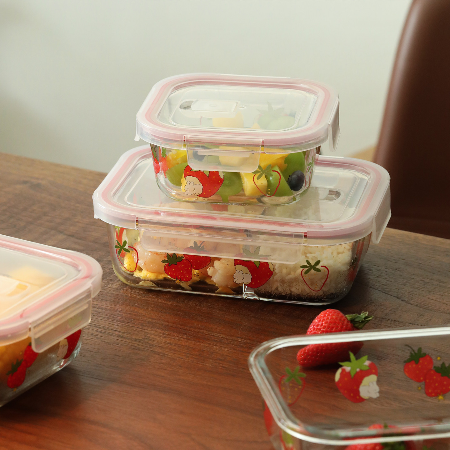 蓝莲花家居保鲜盒水果便当盒餐盒玻璃饭盒分格可微波炉上班族带饭,餐饮具,保鲜盒,淘宝优惠券,粉丝福利购,淘宝优惠卷