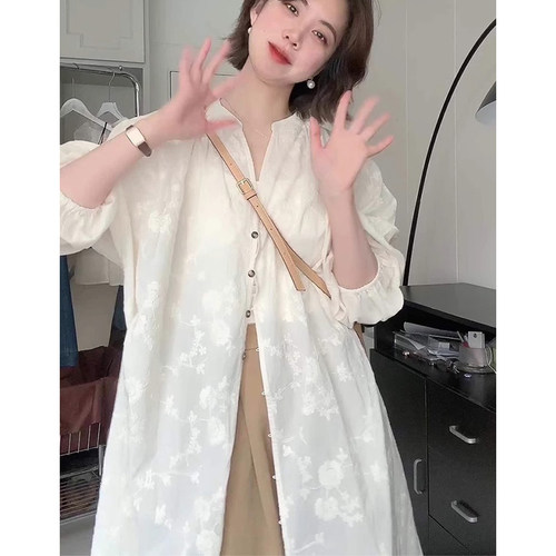 国风长袖衬衫薄款外套女夏季新款