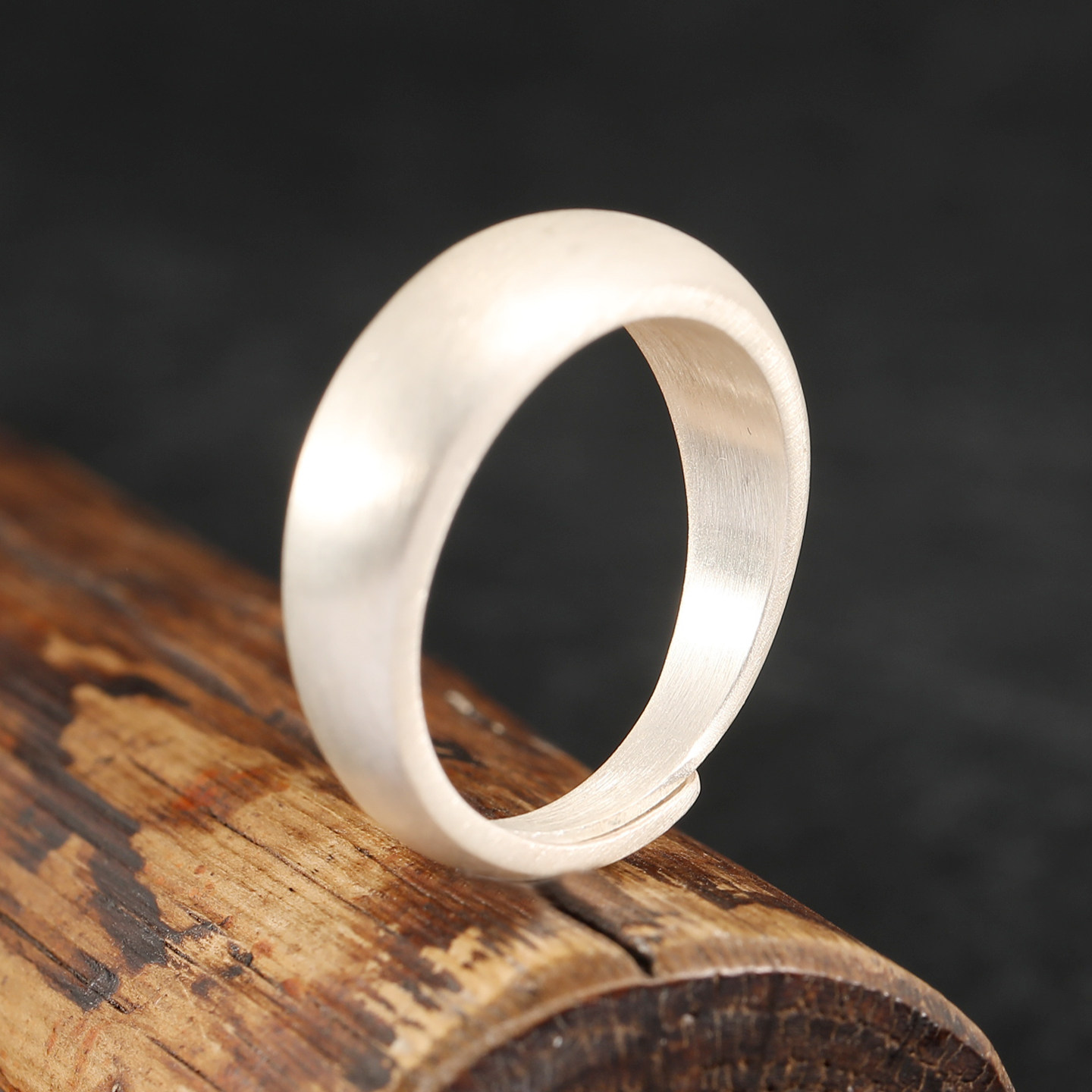 足银简约素银哑光拉丝可调节素圈戒指男女同款百搭可刻字活口指环,饰品/流行首饰/时尚饰品新,银饰戒指,淘宝优惠券,粉丝福利购,淘宝优惠卷