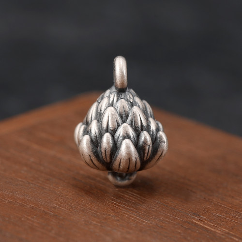 足银两世欢莲花吊坠手串配件