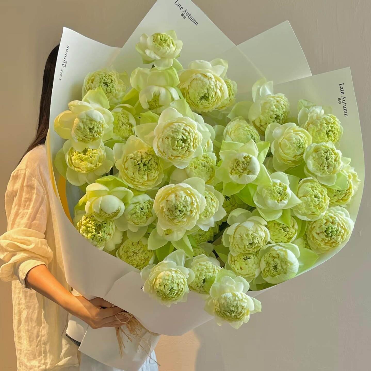 荷花ins花束北京鲜花同城速无锡合肥杭州苏州南京生日求婚纪念日