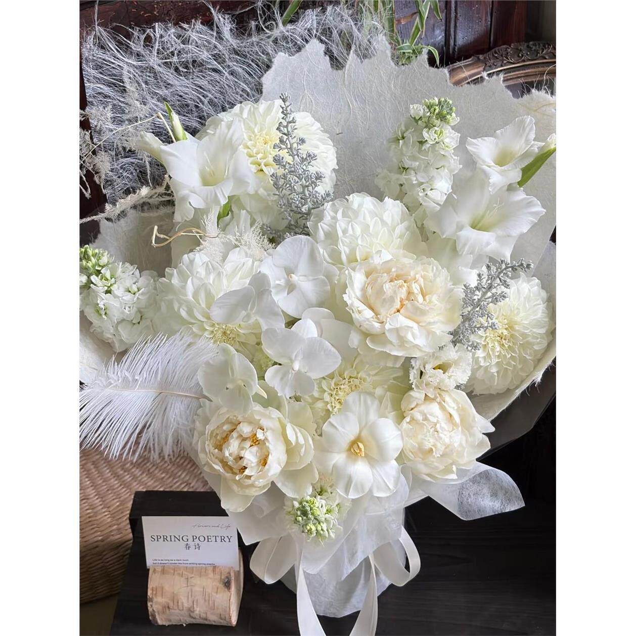 韩式生日毕业升职百合花束北京鲜花同城苏州南京杭州上海无锡合肥