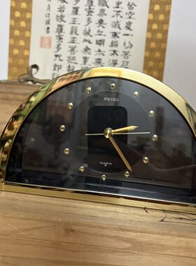 日本回流精工SEIKO QZ326G半月形石英座钟