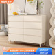 奶油风八斗柜大容量储物柜实木抽屉收纳柜卧室床尾置物五六斗柜子