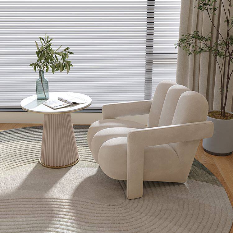 轻奢奶油风高档纯色椅懒人沙发单人休闲酒店接待美甲店沙发休息区
