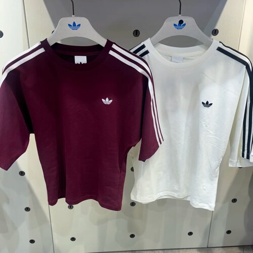 Adidas阿迪达斯三叶草女子针织休闲运动透气圆领T恤KY5092 KY5093